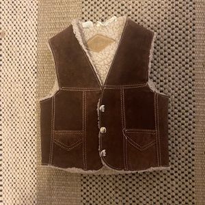 Sherpa and Suede Western Vest
